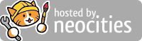 A banner indicating the website is hosted by Neocities